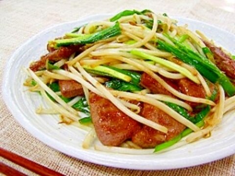 緑豆もやしのレバニラ炒め